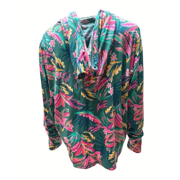 Calvin Klein Performance Floral Lightweight Hoodie LG - Picture 3 of 9